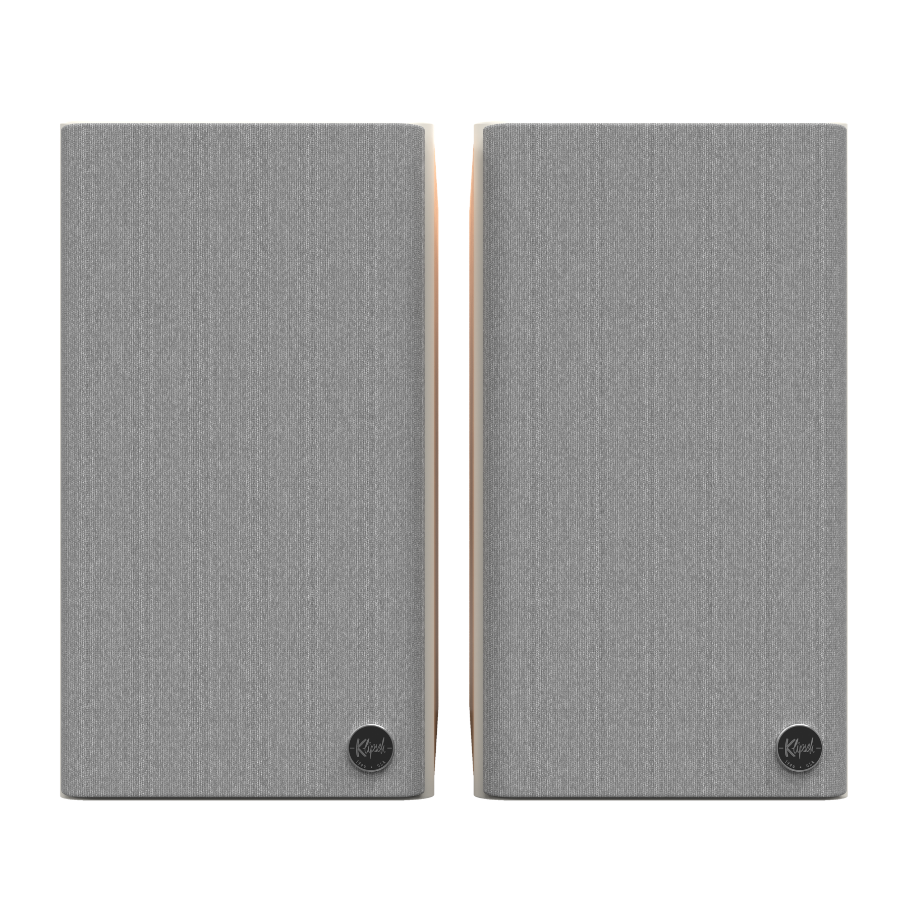 Pair of Klipsch The Fives II Powered Speakers with grilles on