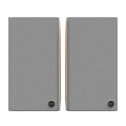 Pair of Klipsch The Fives II Powered Speakers with grilles on