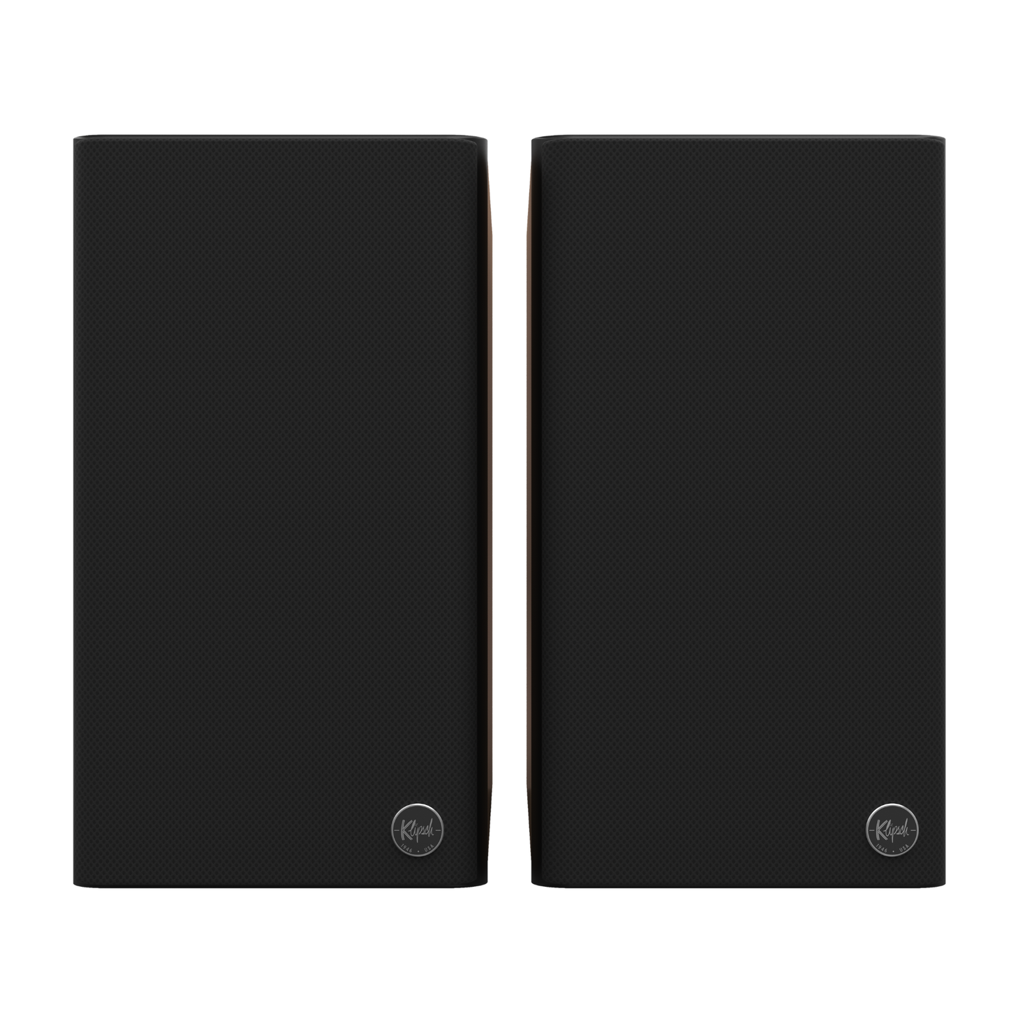 Pair of Klipsch The Fives II Powered Speakers with grilles on