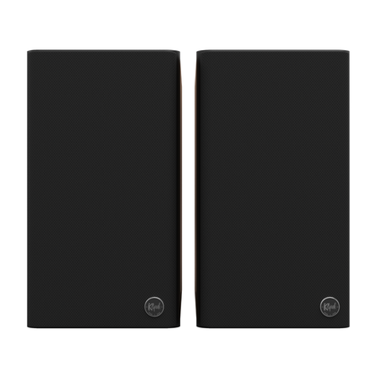Pair of Klipsch The Fives II Powered Speakers with grilles on