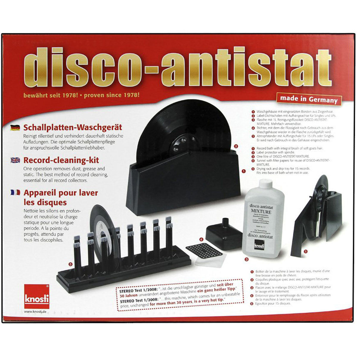 Knosti Disco Antistat Record Cleaning System