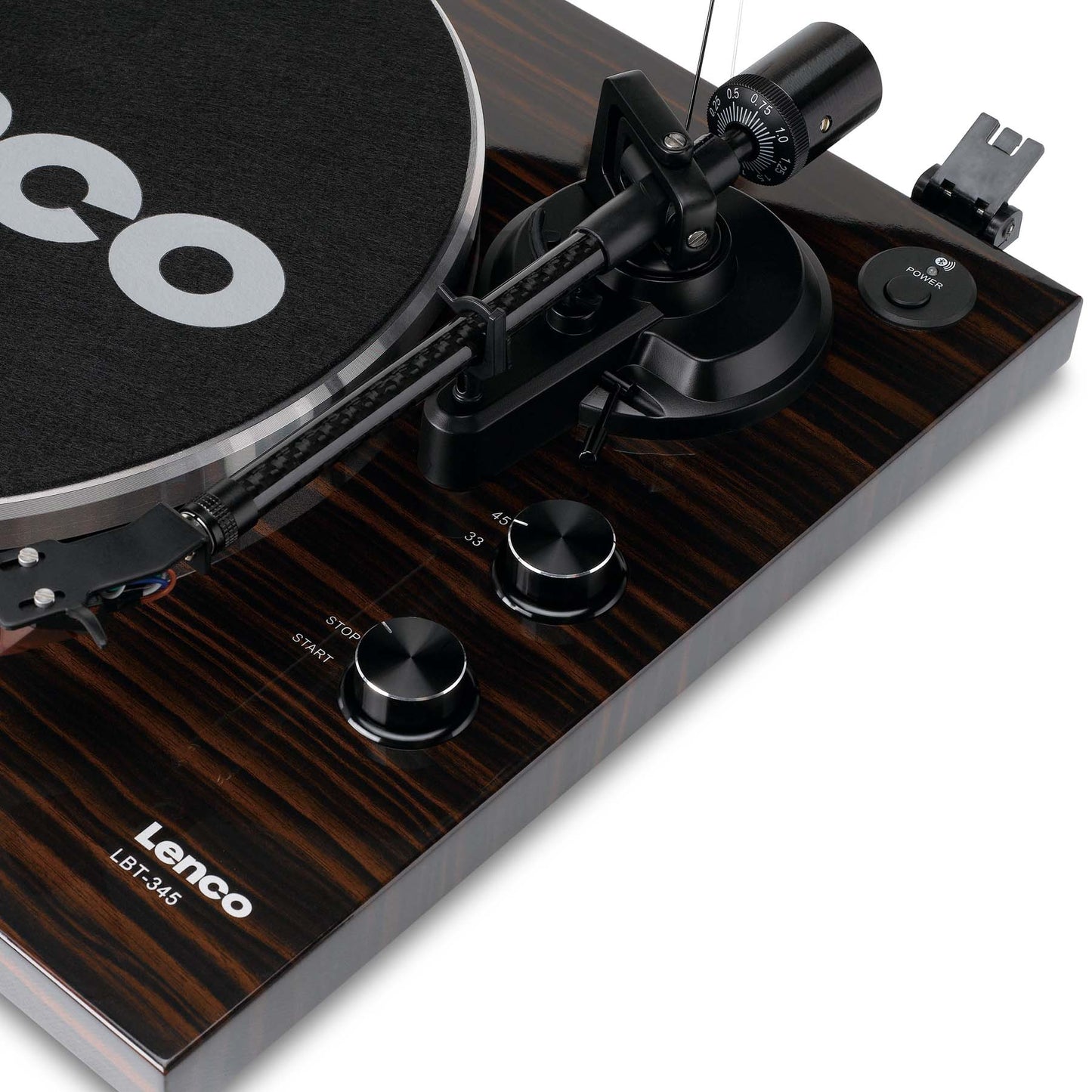 Lenco LBT-345WA Turntable - Carbon Fibre Tone Arm