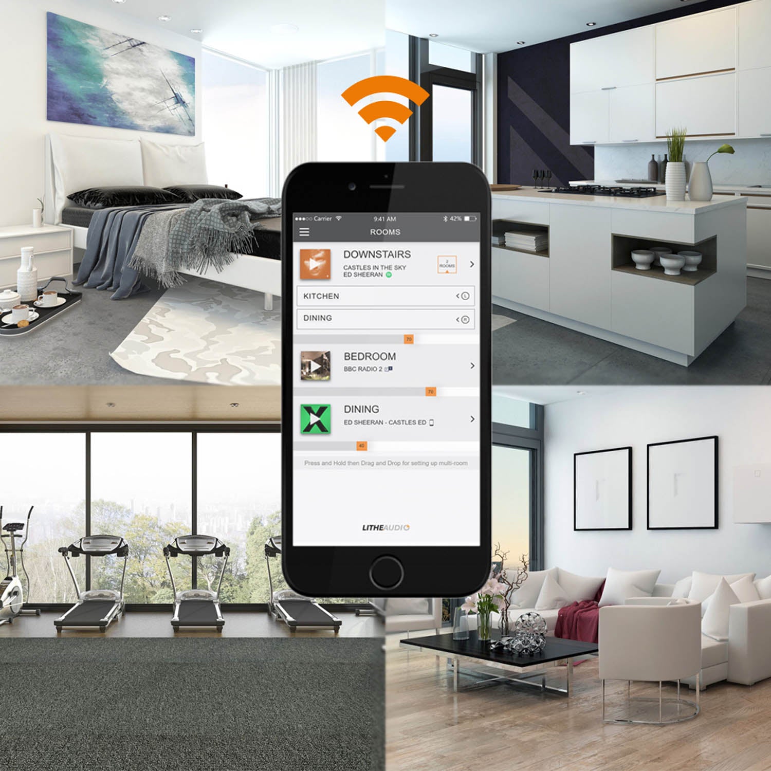 Lithe Audio LI-06601 IP44 Wi-Fi In-Ceiling Speaker