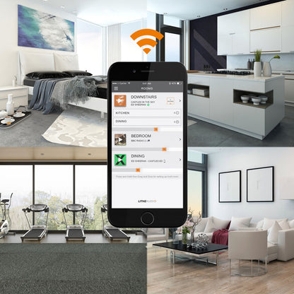 Lithe Audio LI-06611 IP44 Wi-Fi In-Ceiling Speaker - App control via IOS or Android