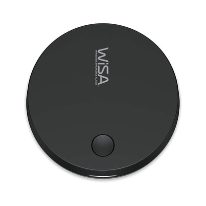 Black round device with 'Wisa' branding on a white background