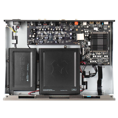 Internal view of Magnetar UDP800 MKII 4K UHD Blu-ray Player on white background