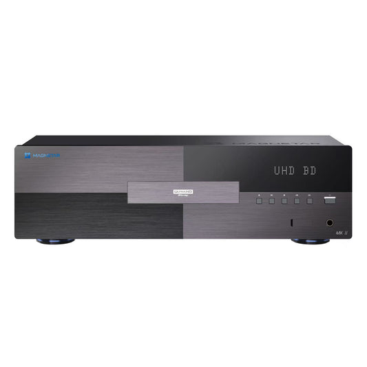 Front view of Magnetar UDP900 MKII 4K UHD Blu-ray Player on white background