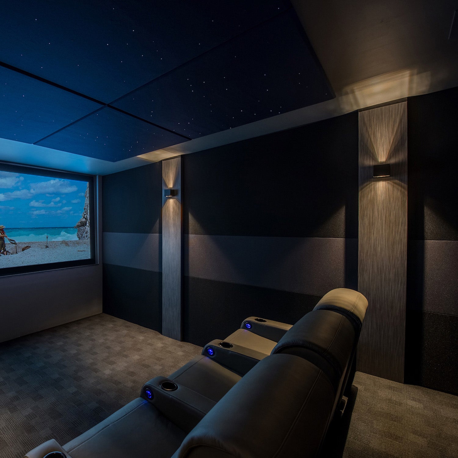 Manhattan cinema chairs in cinema room