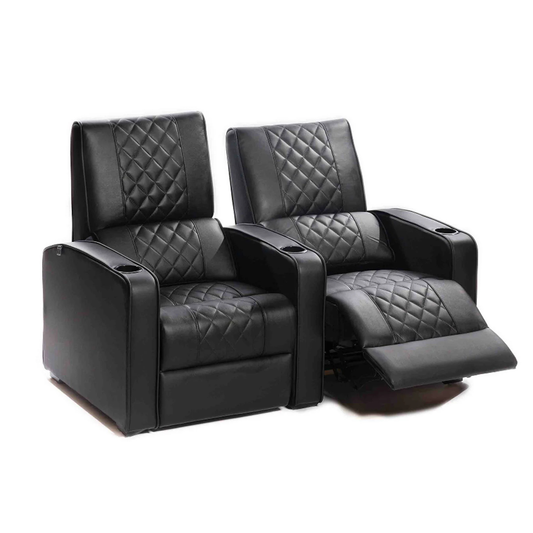 Pair of black leather recliner chairs on a white background