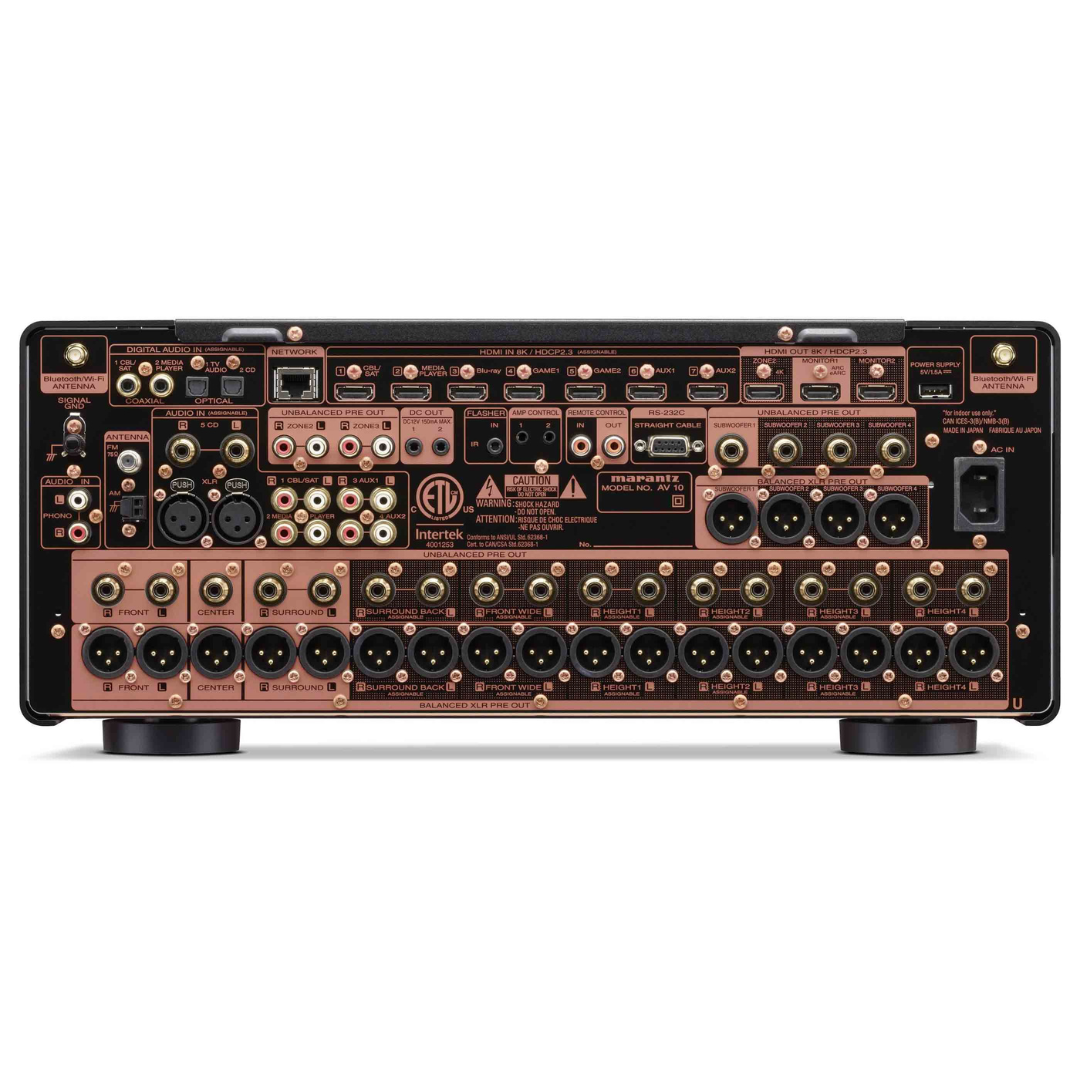 Back view of Marantz AV 10 Home Theatre Preamp/Processor
