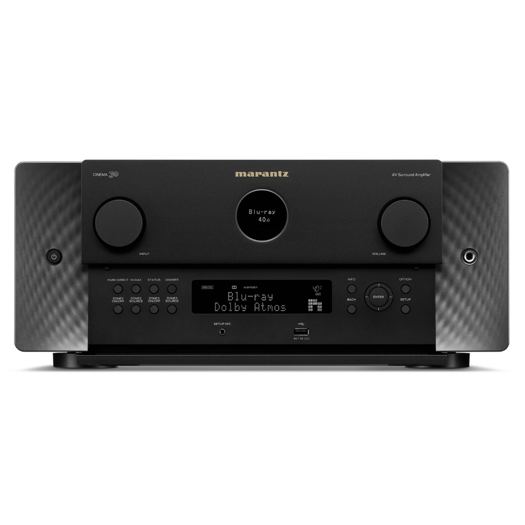 Front view of Marantz Cinema 30 11.4 Channel AV Amplifier on white background