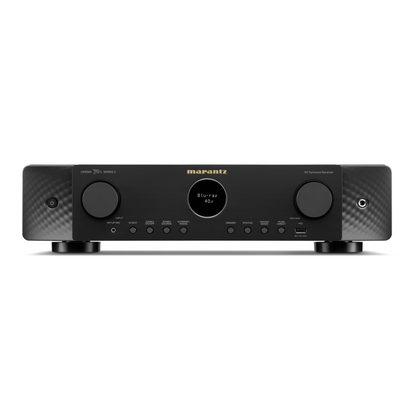 Front view of Marantz Cinema 70s Series 2 AV Receiver in black finish