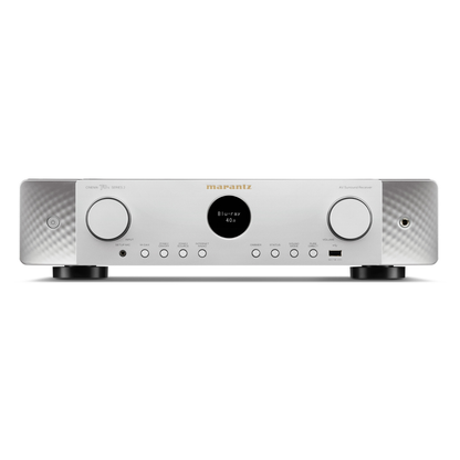 Front view of silver Marantz Cinema 70s Series 2 AV Receiver