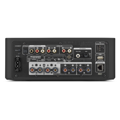 Rear panel of Marantz MCR-60N Compact All-In-One Hi-Fi System in black finish