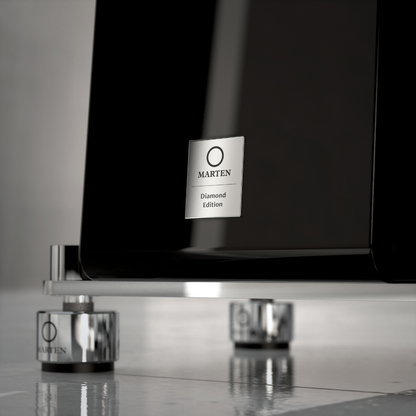 Marten diamond edition faucet on a reflective surface