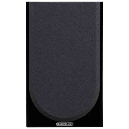 Black speaker grille with 'Monitor Audio' branding on a white background