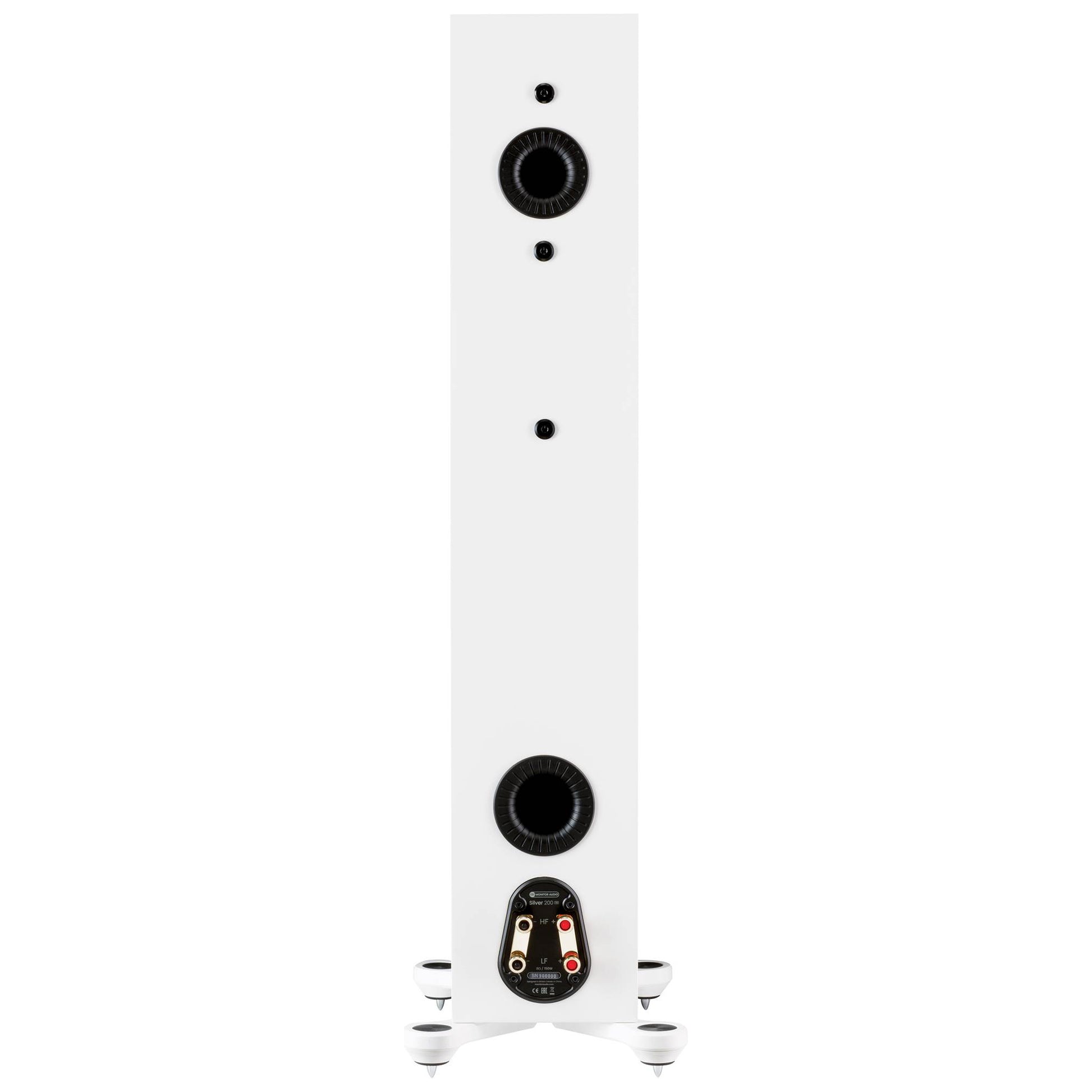 White speaker rear on a white background