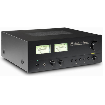 Front angle view of NAD C 3030S Stereo Integrated Amplifier on white background