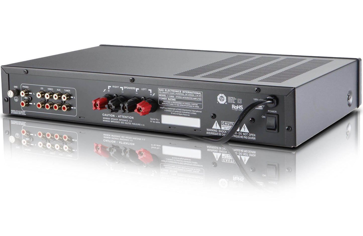 NAD C316BEE V2 - Rear panel connections