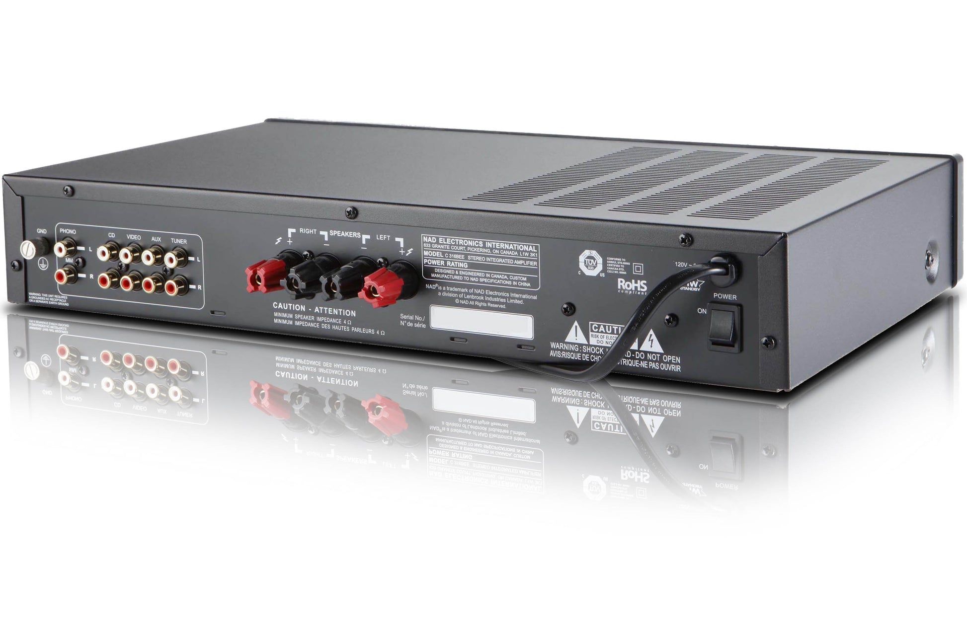NAD C316BEE V2 - Rear panel connections