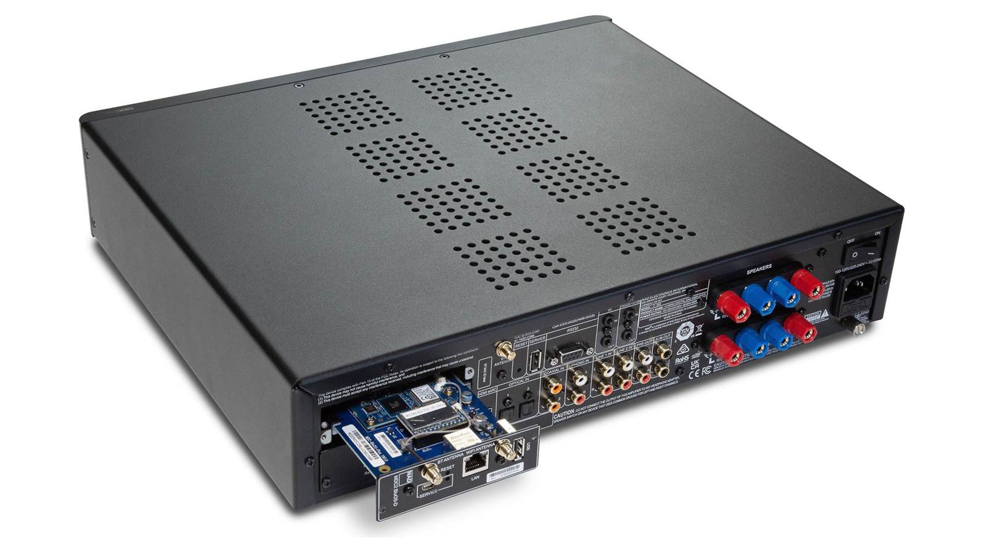 NAD C389 BluOS-D Streaming Amplifier DAC - BluOS-D Module Installed