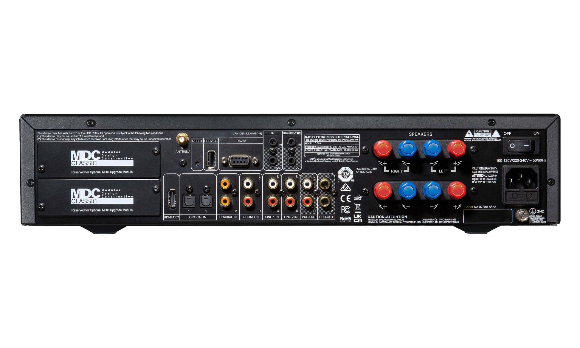 NAD C389 Stereo Amplifier DAC - HDMI eARC for TV Sound