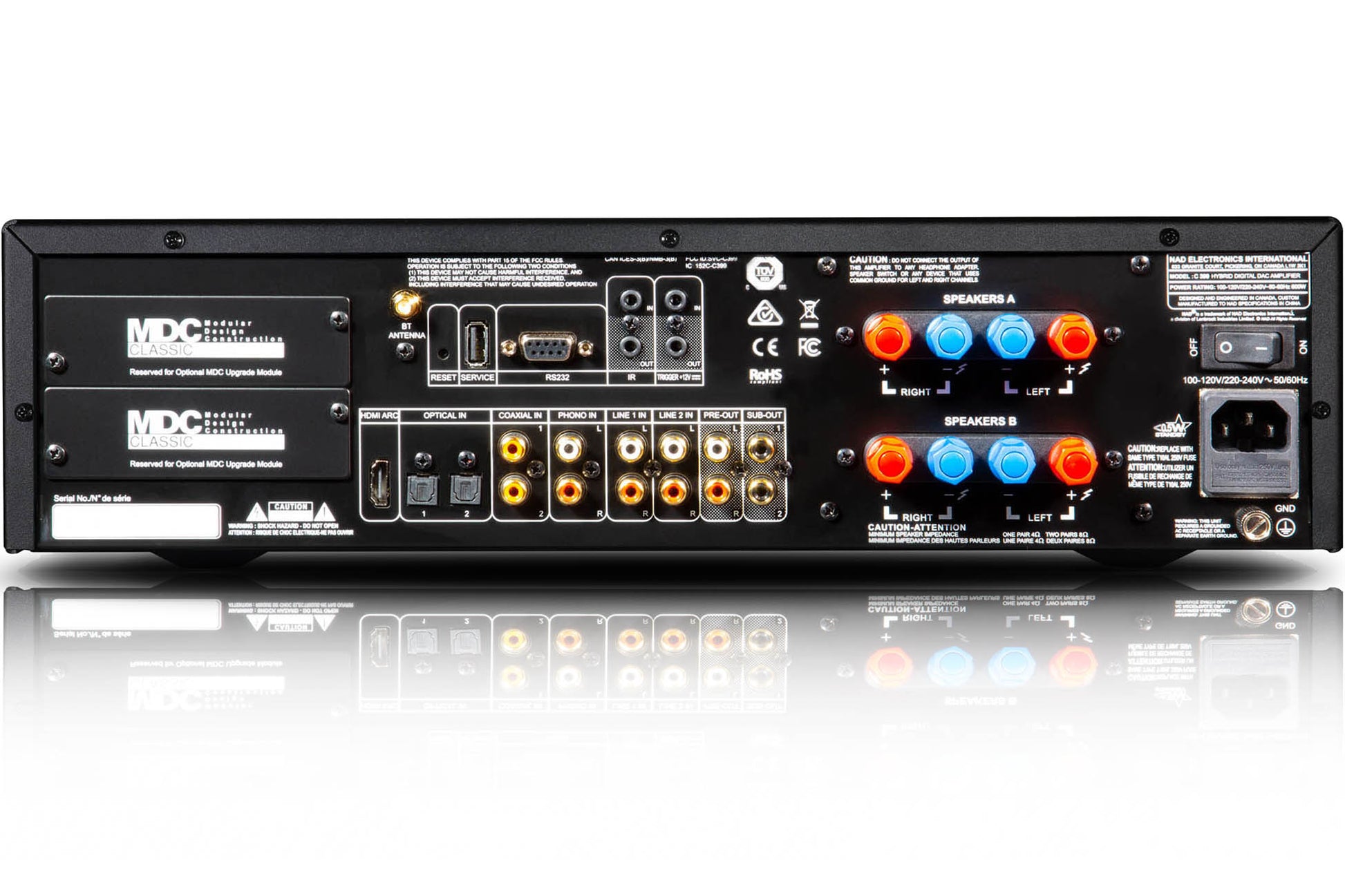 NAD C399 - Rear panel connections 
