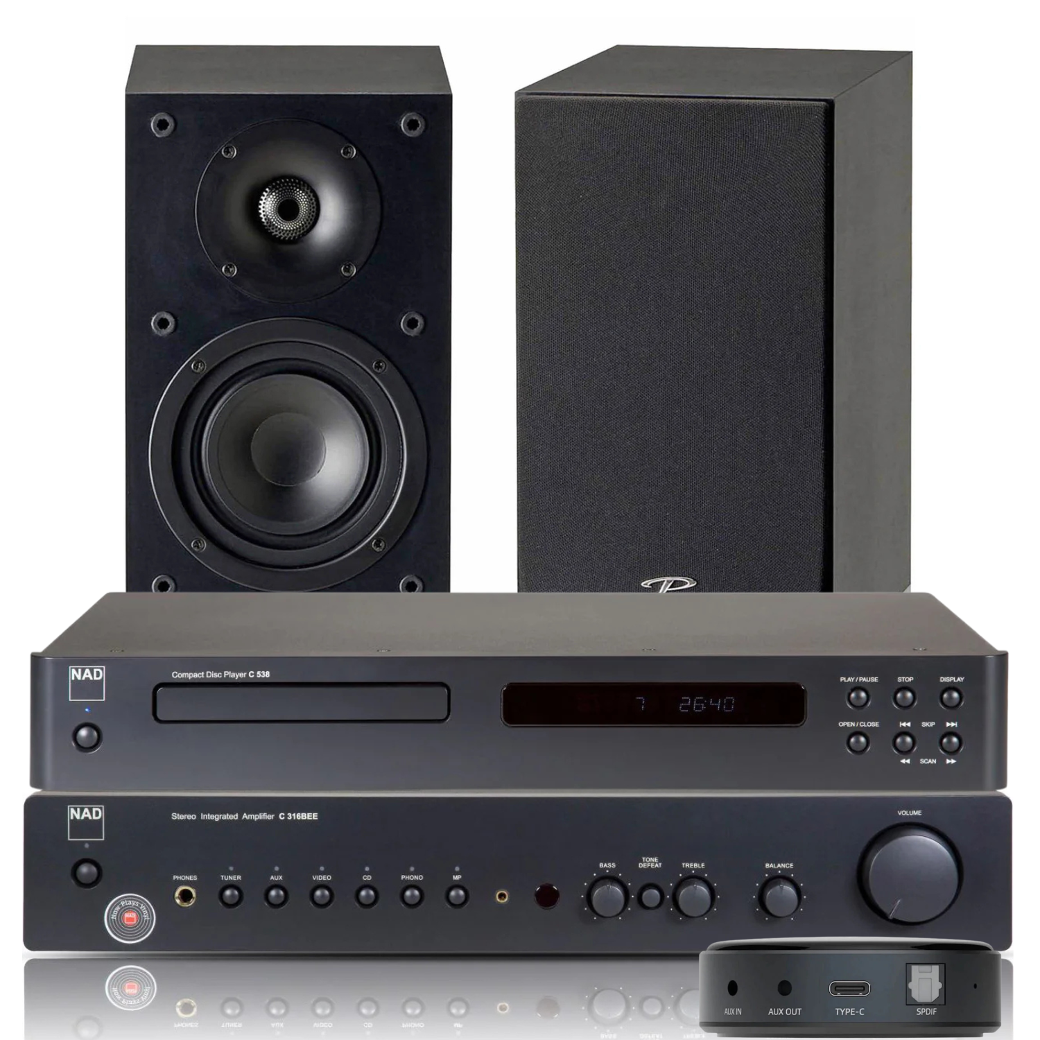 NAD CD Stream System on white background