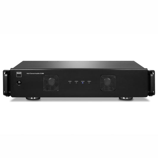 Front of NAD CI 980 8 Channel Amplifier on white background