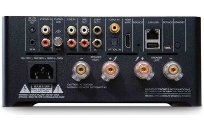 NAD M10 V3 BluOS Streaming Amplifier - Rear Connections
