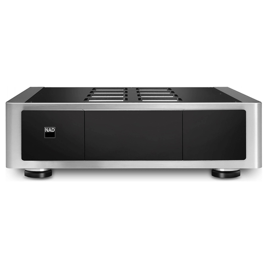 Front view of NAD Masters M23 V2 Stereo Power Amplifier on white background