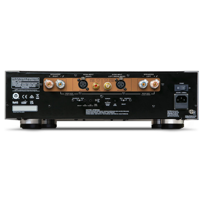 Back panel of NAD Masters M23 V2 Stereo Power Amplifier on white background