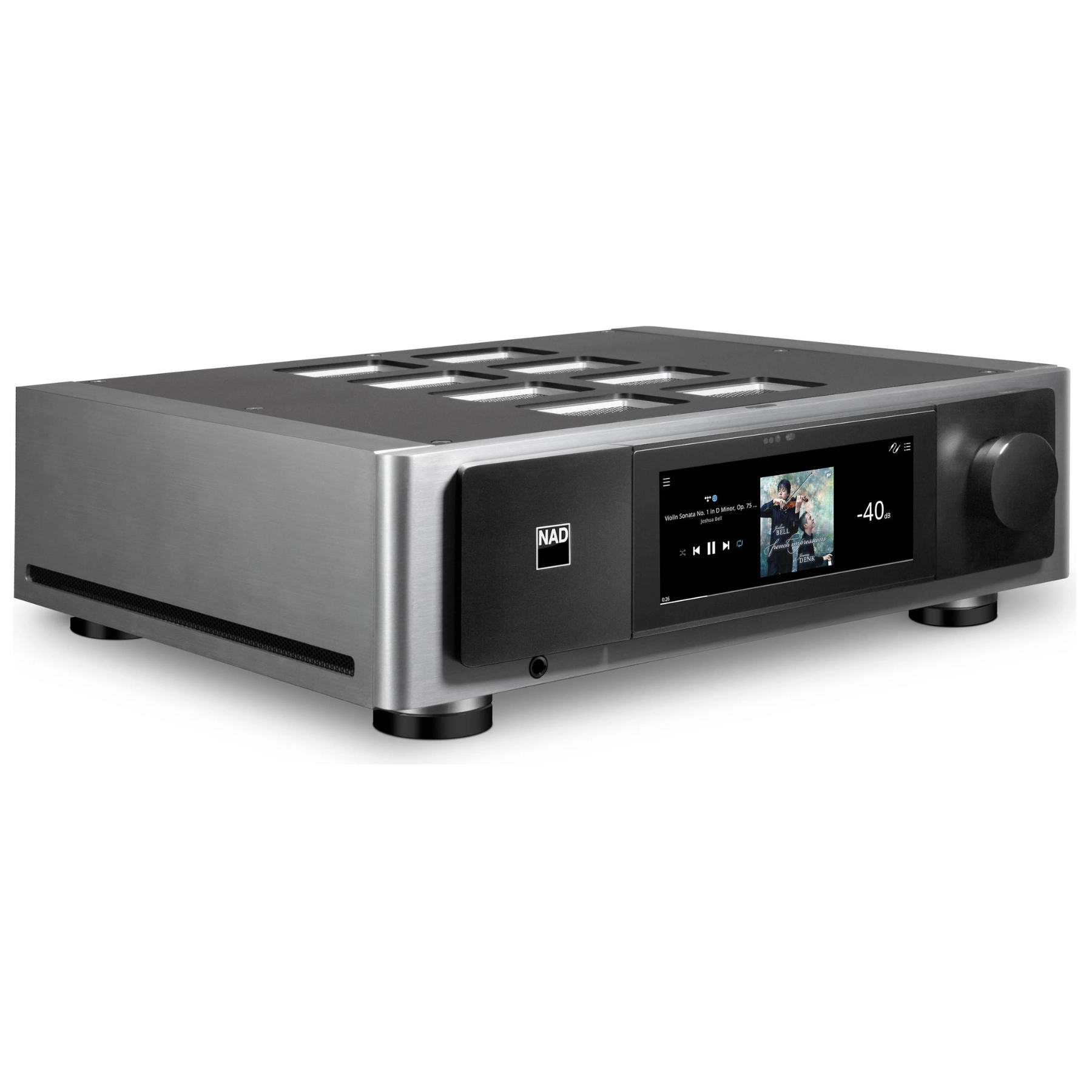 Front angle of NAD Masters M66 on white background