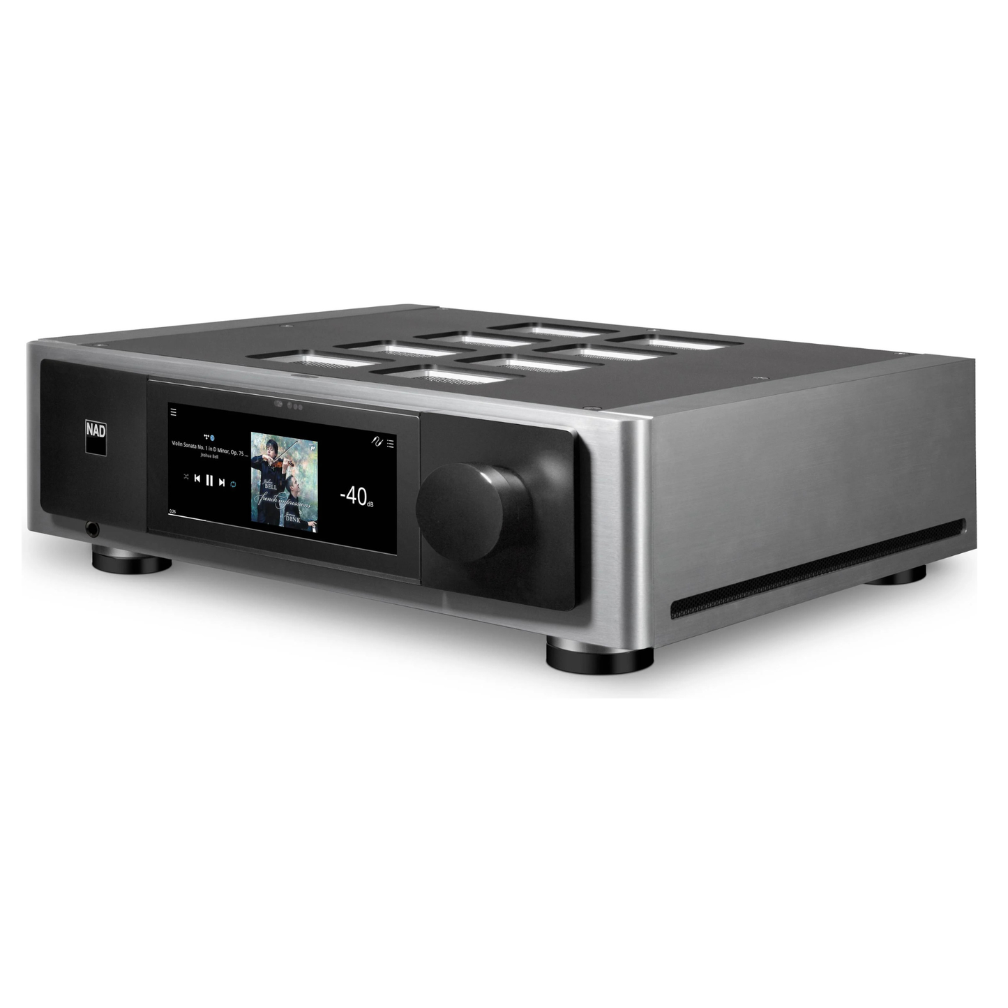 Front angle of NAD Masters M66 on white background