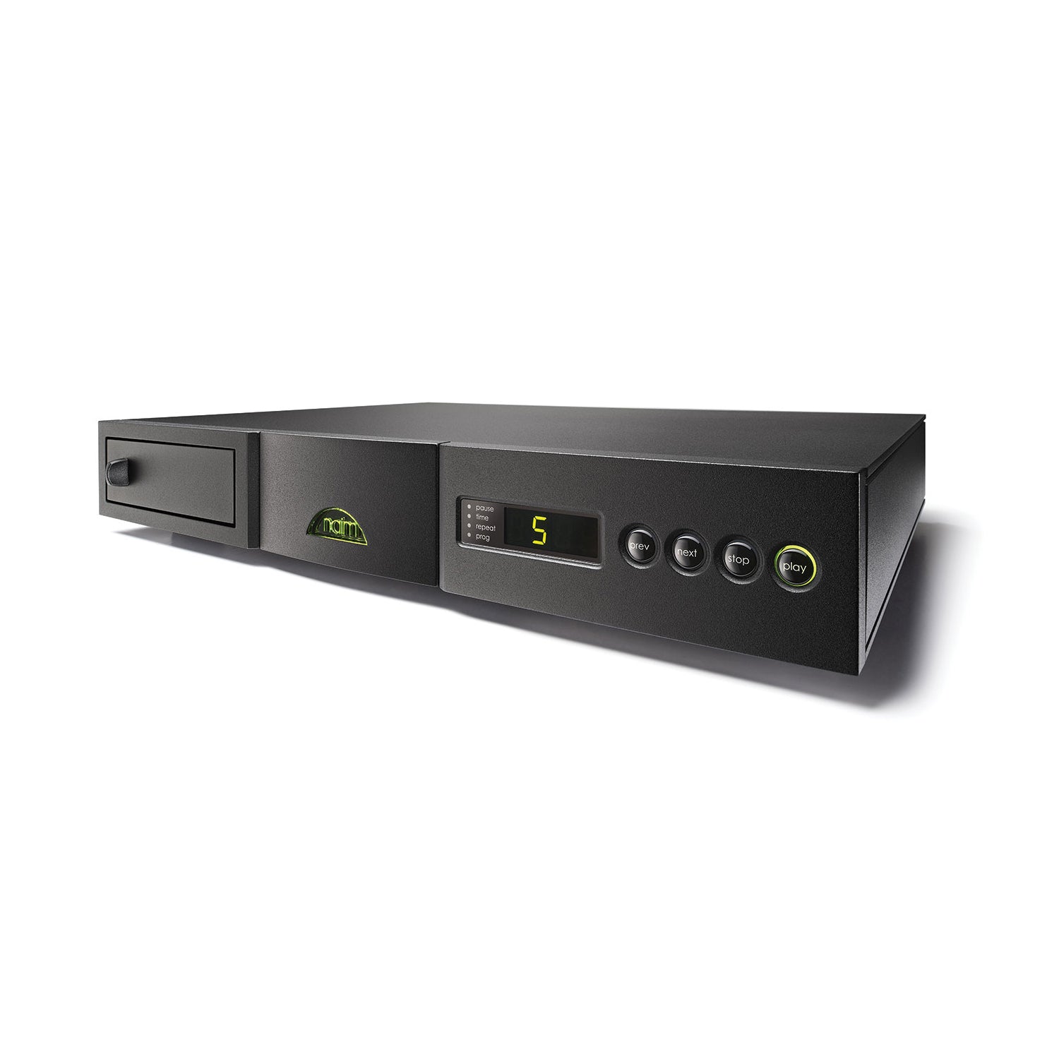 Front angle view of Naim CD5si CD Player on white background