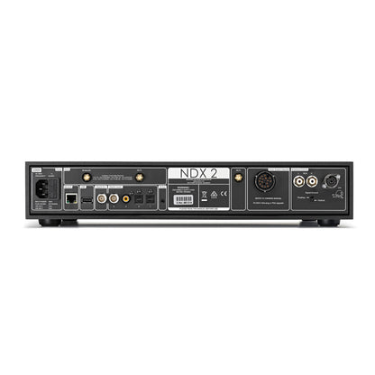 Back panel of view of Naim NDX 2 Network Player on white background