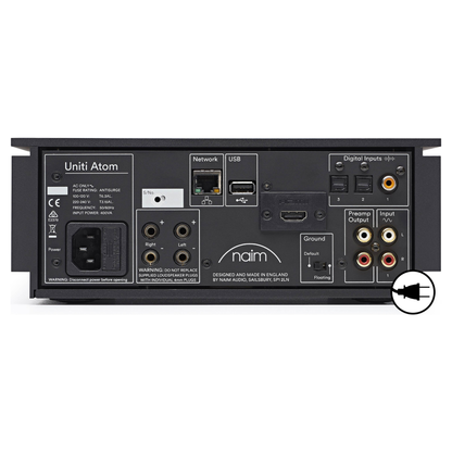Back panel of Naim Uniti Atom Streaming Amplifier