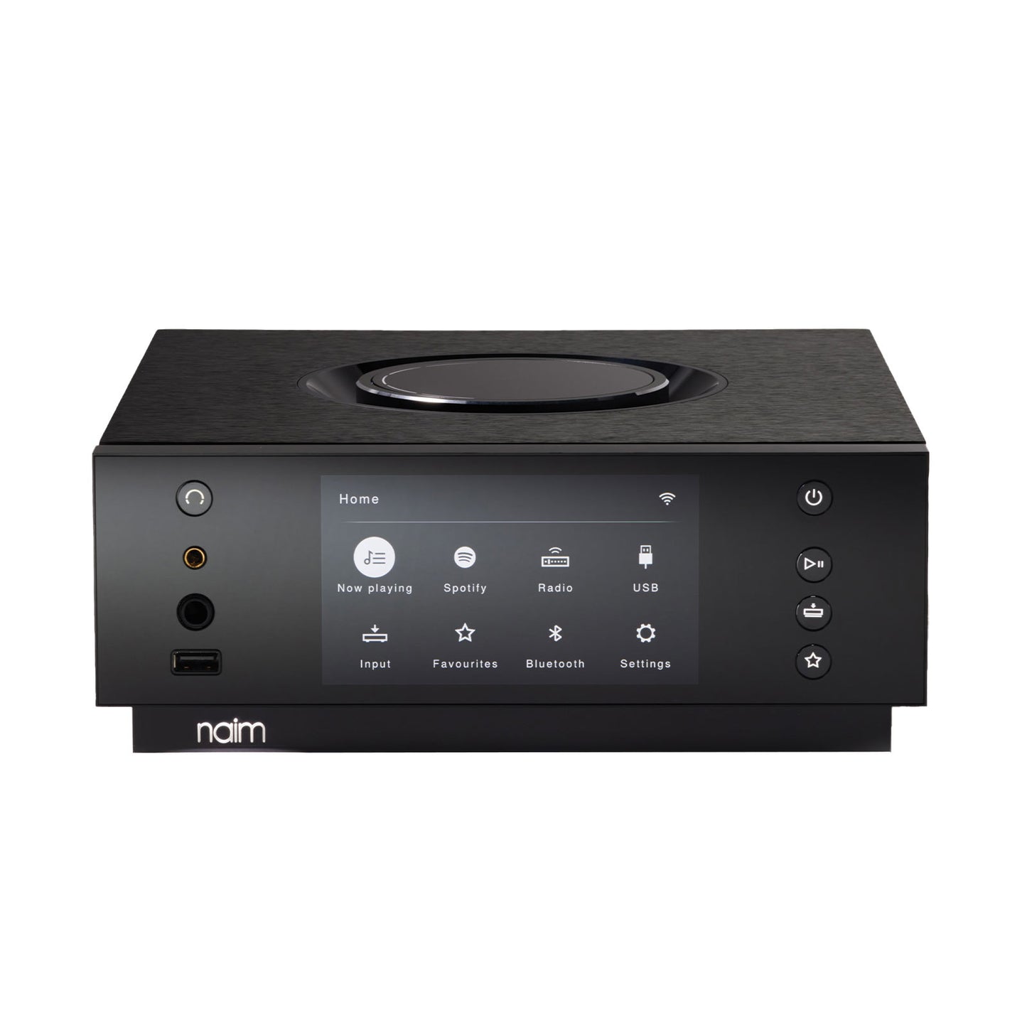 Front view of Naim Uniti Atom Headphone Edition Network Music Player on white background