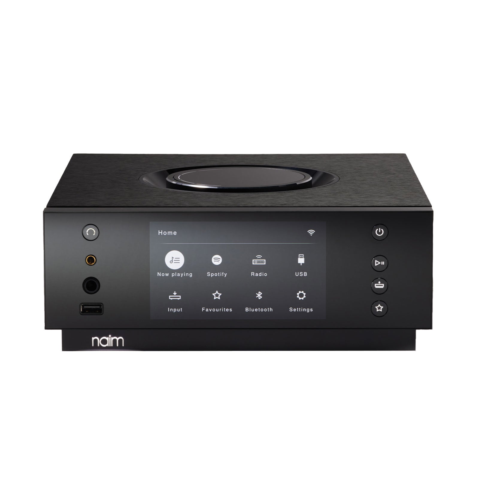 Front view of Naim Uniti Atom Headphone Edition Network Music Player on white background