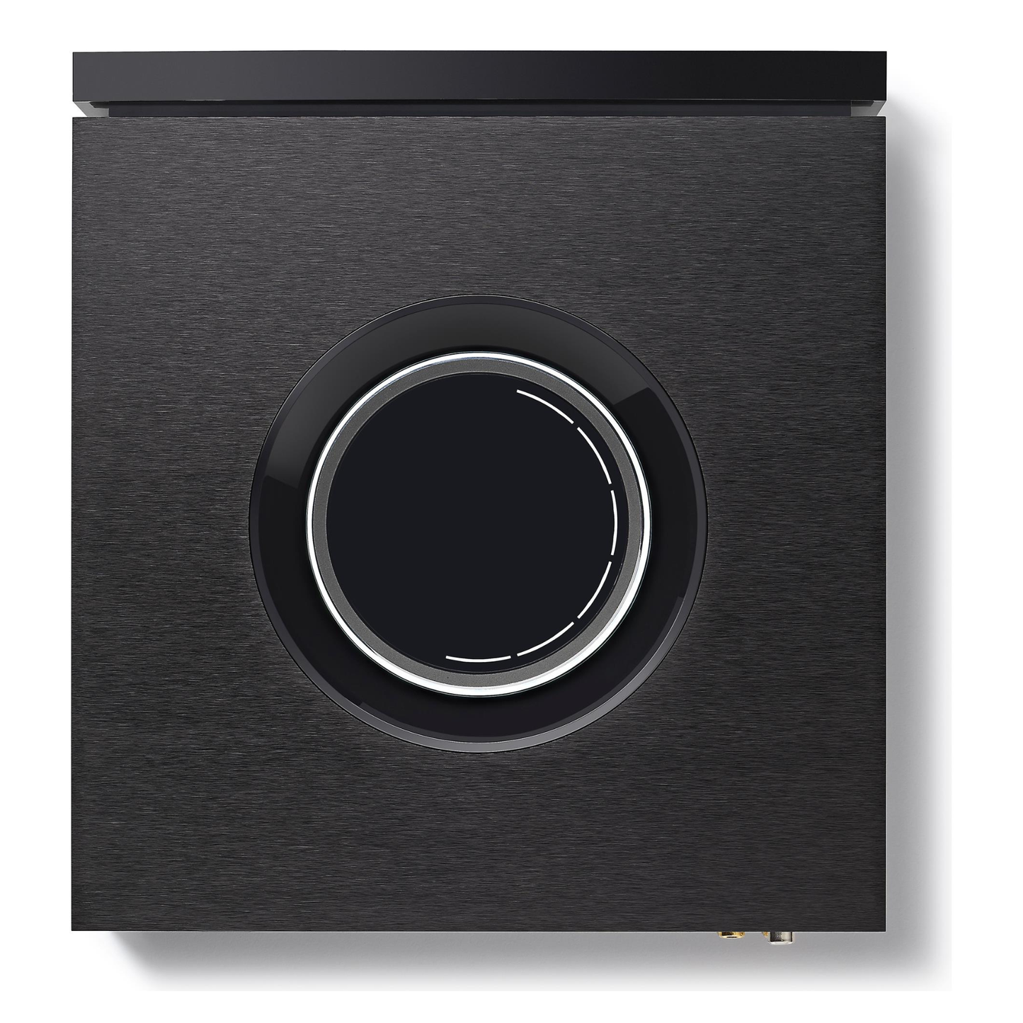 Top view of Naim Uniti Atom Streaming Amplifier on white background