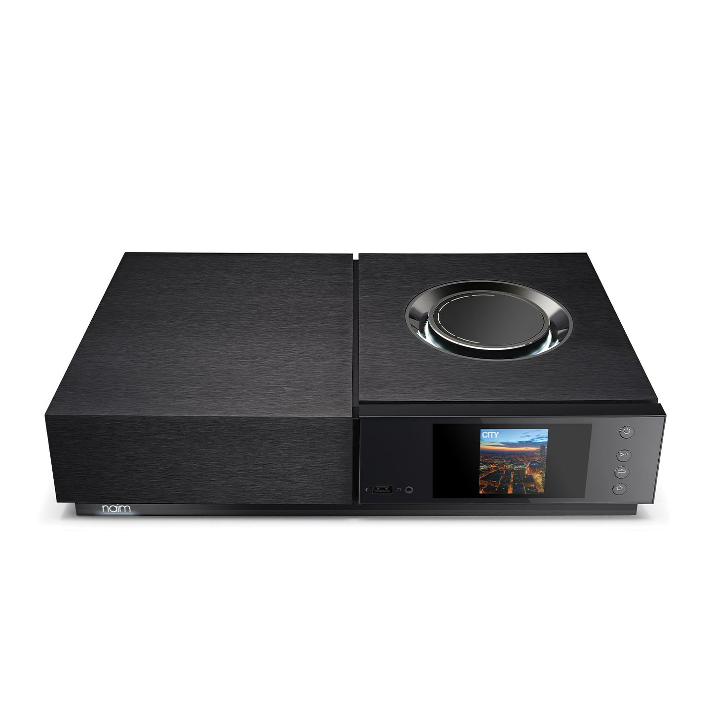 Top view of Naim Uniti Nova Streaming Amplifier on white background