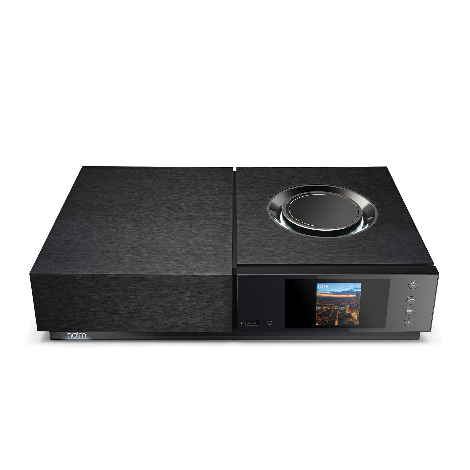 Top view of Naim Uniti Nova Streaming Amplifier on white background
