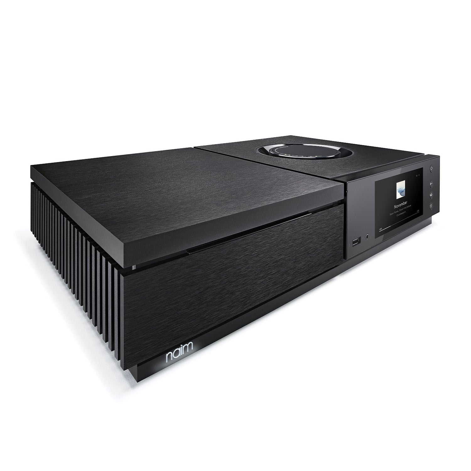 Close up of Naim Uniti Star Streaming Amplifier on white background