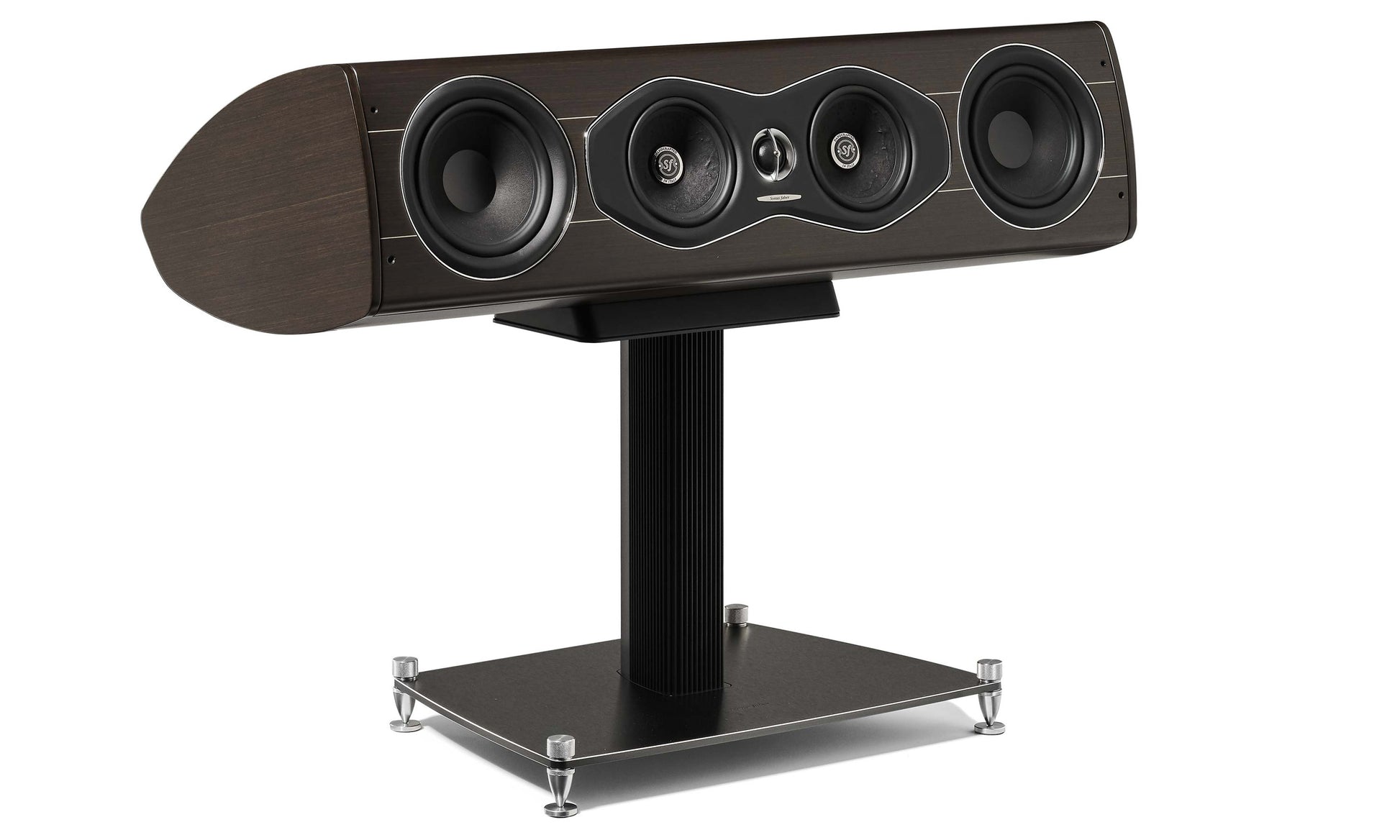 Sonus faber Olympica Nova Centre Stand - Shown with Olympica Nova Centre II Wenge (available separately).