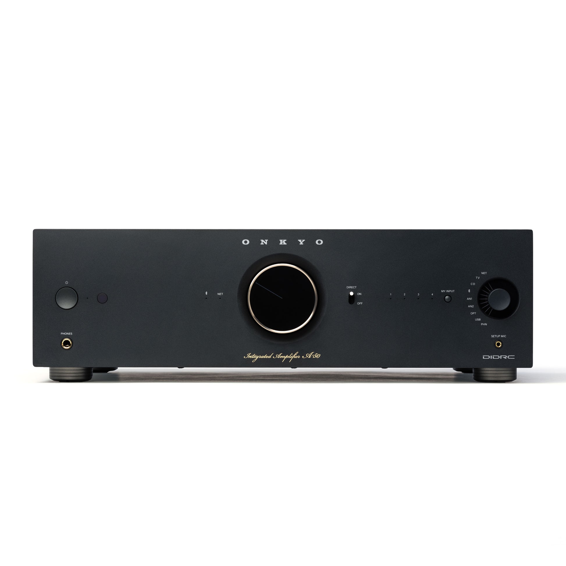 Black Onkyo A-50 Network Integrated Amplifieron white background