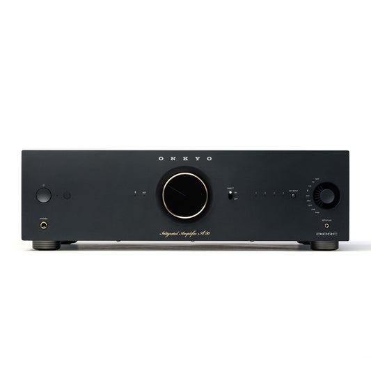 Black Onkyo A-50 Network Integrated Amplifieron white background