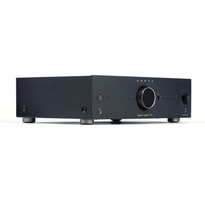 Angle view of black Onkyo A-50 Network Integrated Amplifier