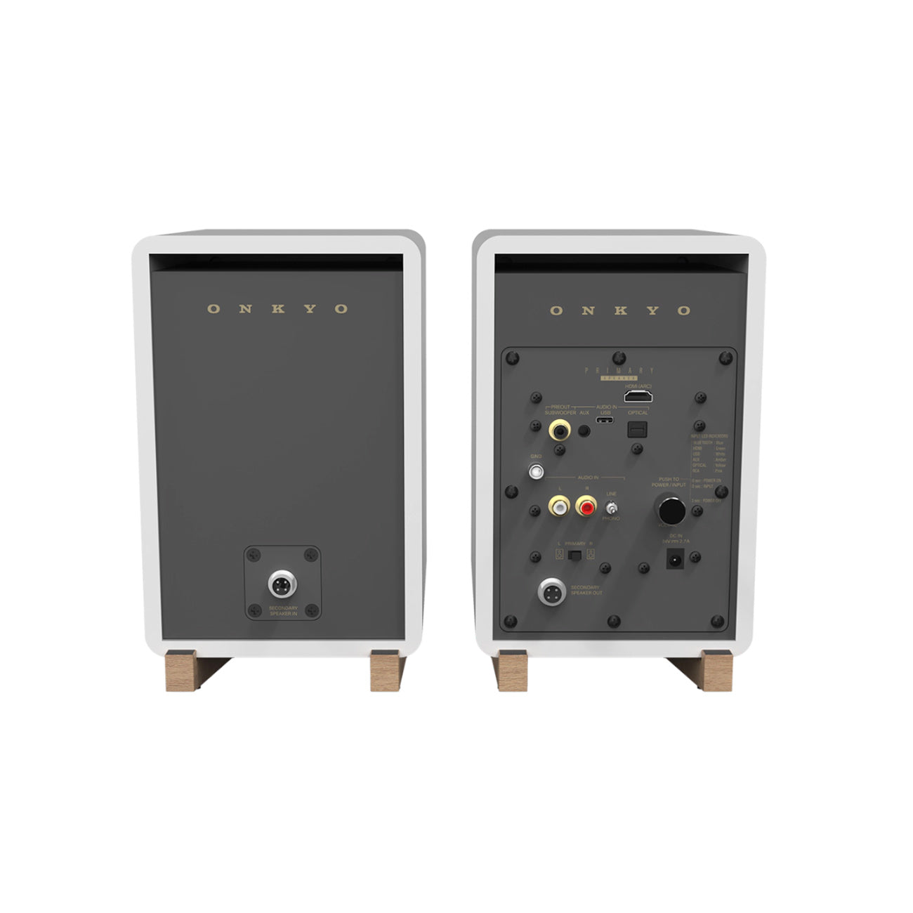 Back view of Onkyo GX-30ARC Powered Monitors