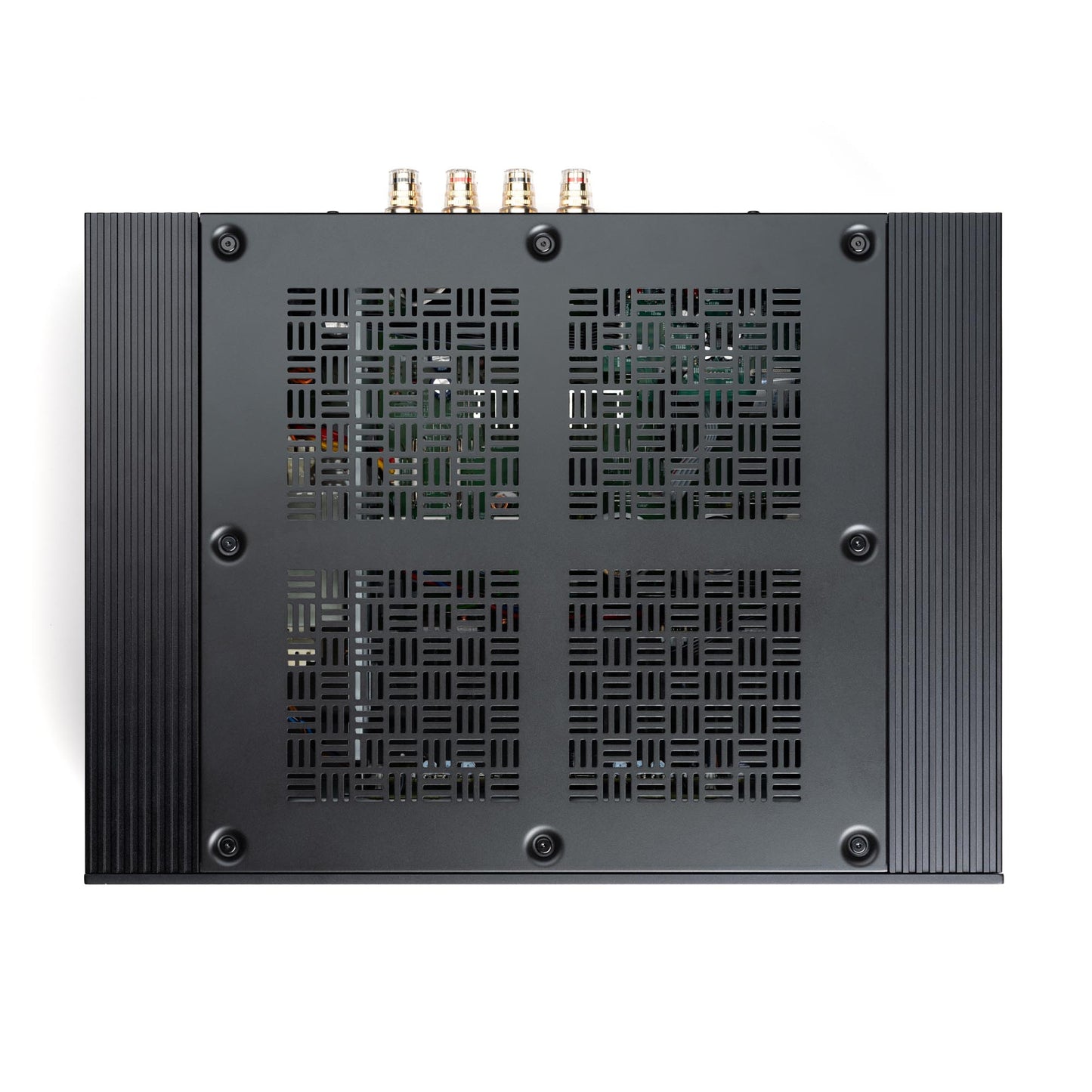 Top of Black Onkyo M-80 Power Amplifier