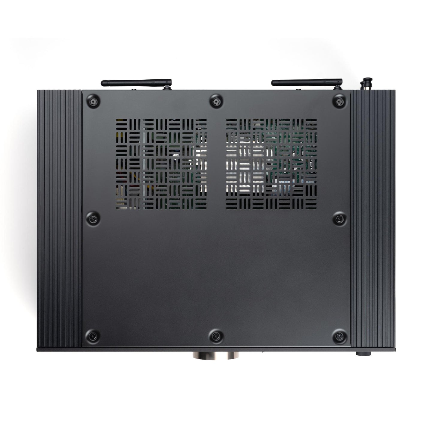 Top of black Onkyo P-80 Network Preamplifier